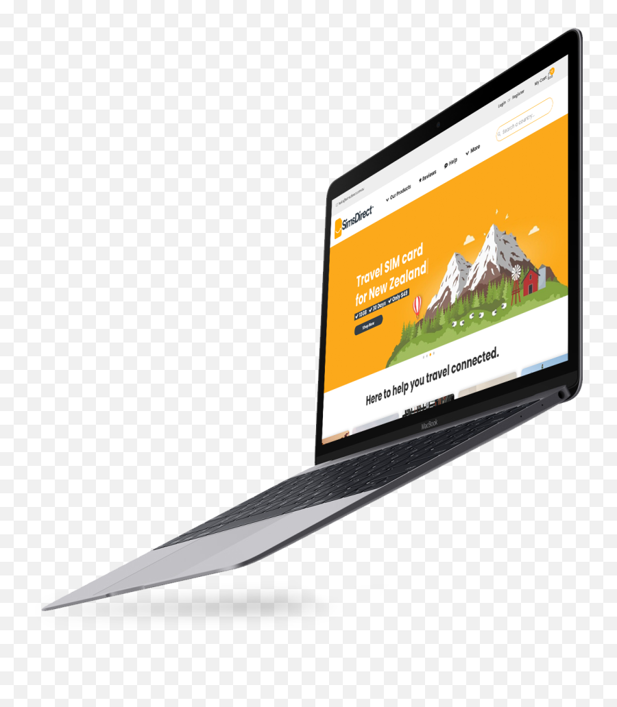 How Simsdirect Achieved 15x More Organic Revenue - Macbook Mockup Angle Png,Sims Logos