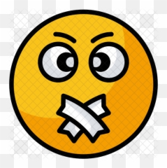Lips Sealed Emoji Icon - Happy png