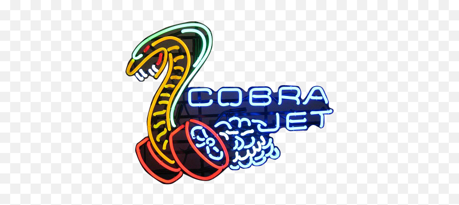 Download Automotive Neon Signs - Cobra Jet Logo Png Image Cobra Jet Logo,Cobra Logo Png
