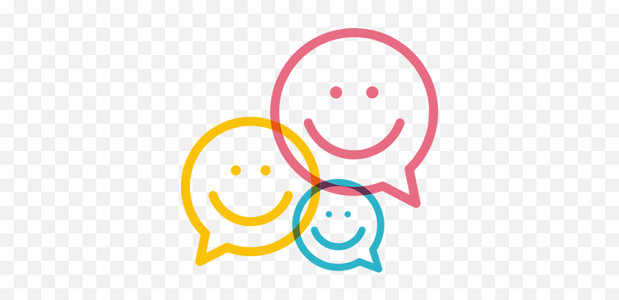 Colourful Happy Face Speech Bubble Sticker - Globos Sonrientes Png,Transparent Happy Face