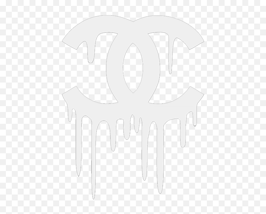 White Dripping Chanel Logo - Dripping Chanel Logo White Png,Chanel Logo Images
