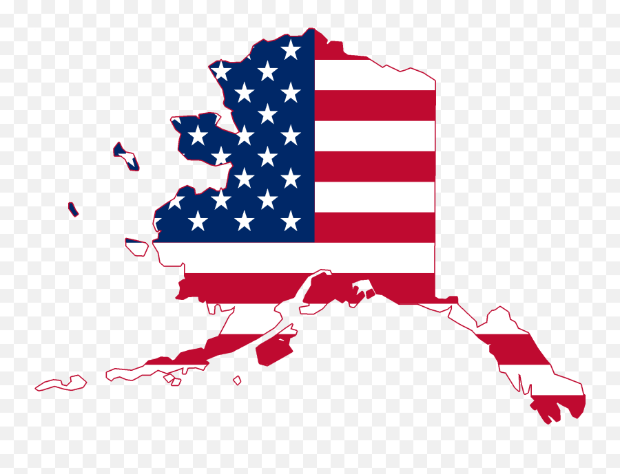 Download Flag Map Of Alaska - Alaska With Us Flag Png,American Flag Png Transparent