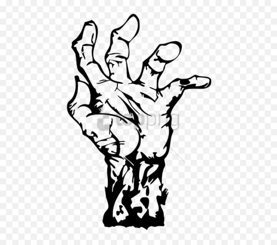 Free Png Download Zombie Hand - Drawing Zombie Hand Coming Out Of Grave,Zombie Hands Png