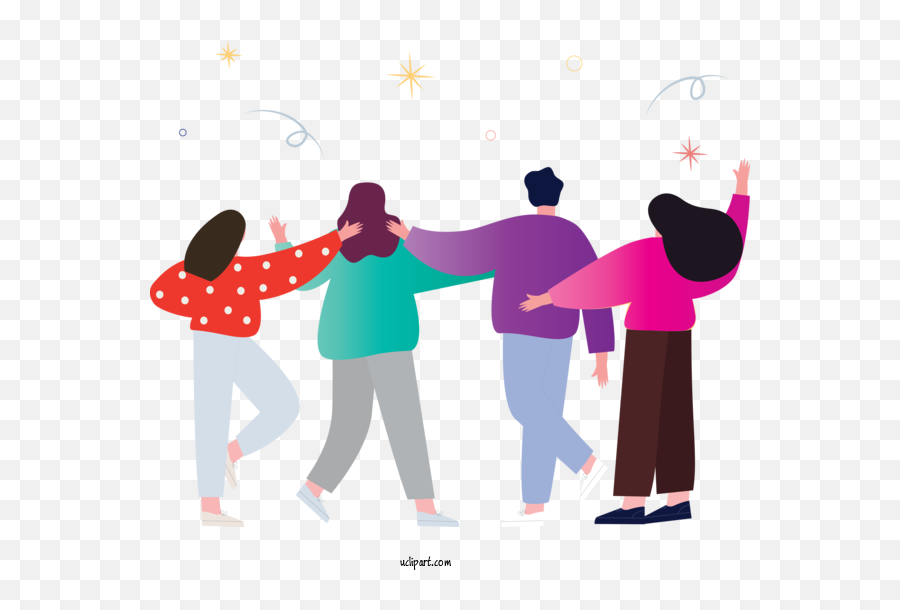 People Vector Hug For Crowd - Crowd Clipart People Clip Art Png,Hugging Icon For Facebook