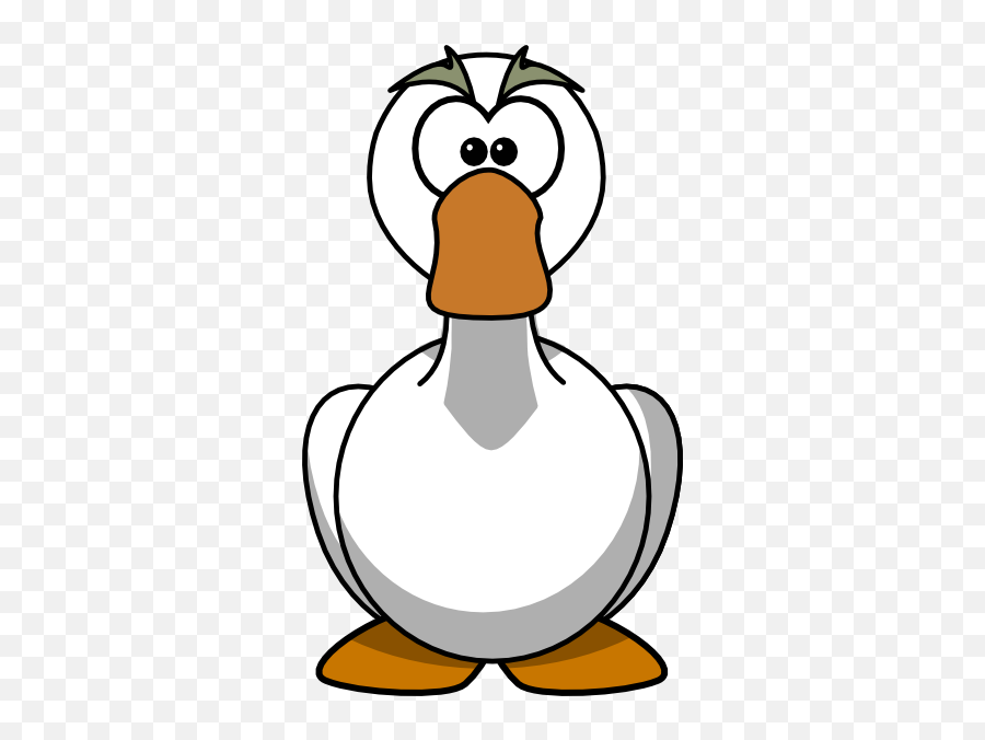 angry cartoon goose