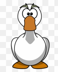 Angry Goose Transparent Png - Cartoon Goose Clipart,Goose Transparent