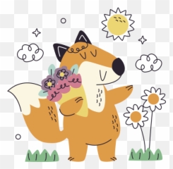 Fox Sticker - Free Animals Stickers To Download Animal Happy Png,Fox Icon Free