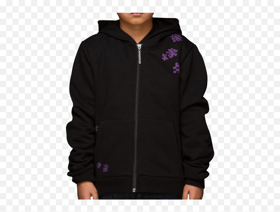 Youth Minecraft Enderman Hooded Jacket - Hoodie Full Size Hoodie Png,Minecraft Enderman Png