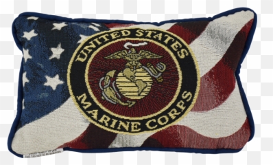 Usmc Emblem U0026 Flag Tapestry Pillow - Marine png