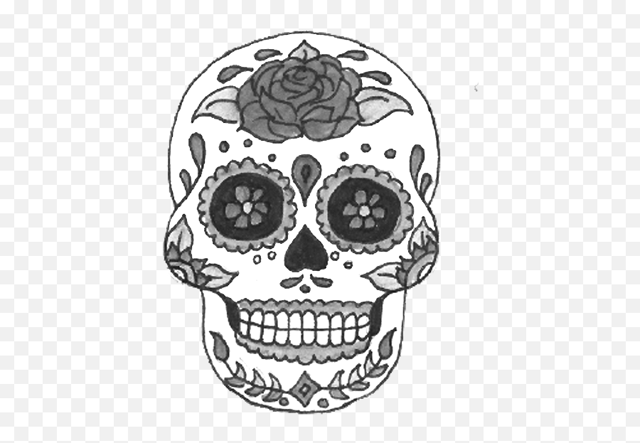 El Dia De Los Muertos Celebration A Family Affair U2013 The - Dia De Los Muertos Drawings Png,Mexican Skull Png