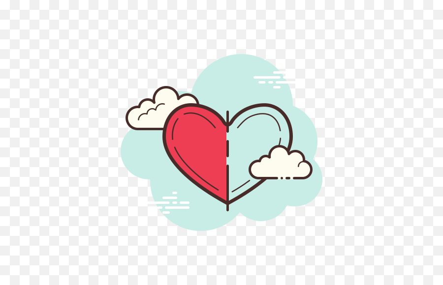 Half Heart Icon - Free Download Png And Vector Cute Google Classroom Icon,Heart Icon Transparent