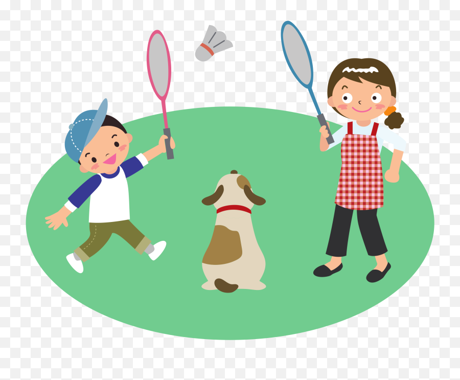 Library Of Boy Playing With Dog Svg Stock Png Files - Play Badminton Cartoon  Png,Playing Png - free transparent png images 