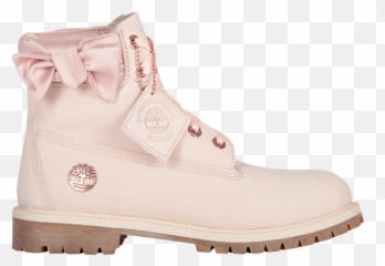 Timberland Premium Waterproof Boots - Pink With Bow png