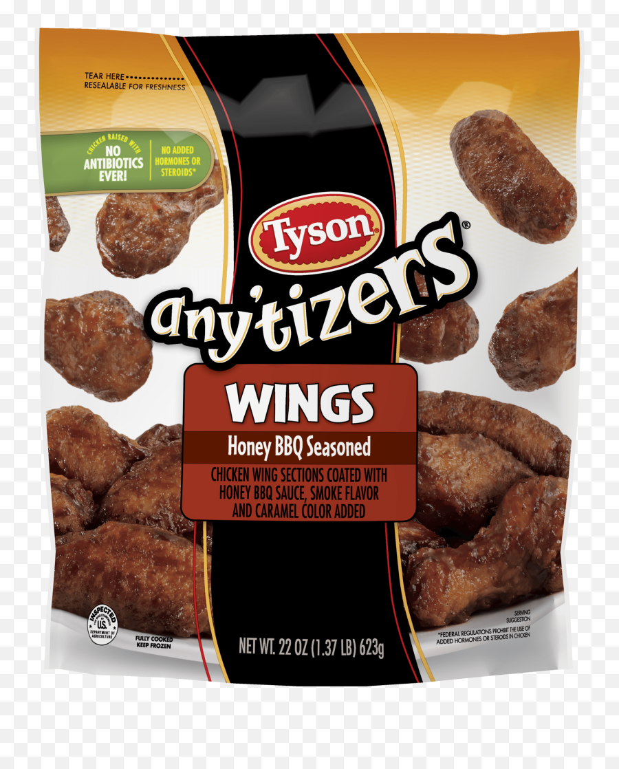 Tyson Anyu0027tizers Honey Bbq Bone - In Chicken Wings 22 Oz Frozen Walmartcom Tyson Chicken Buffalo Wings Png,Chicken Wings Png