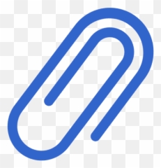 Blue Paper Clip Icon Png Transparent Background Free - Art