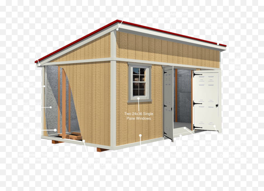 Modern Backyard Monoslope Shed Summit Structures Of Oregon - Mobile Home Png,W Png