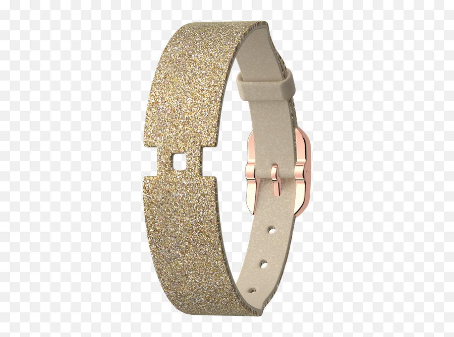 Leather Strap Single Wrap Cream Gold Glitter Rose Finish Buckle - Strap Png,Gold Glitter Png
