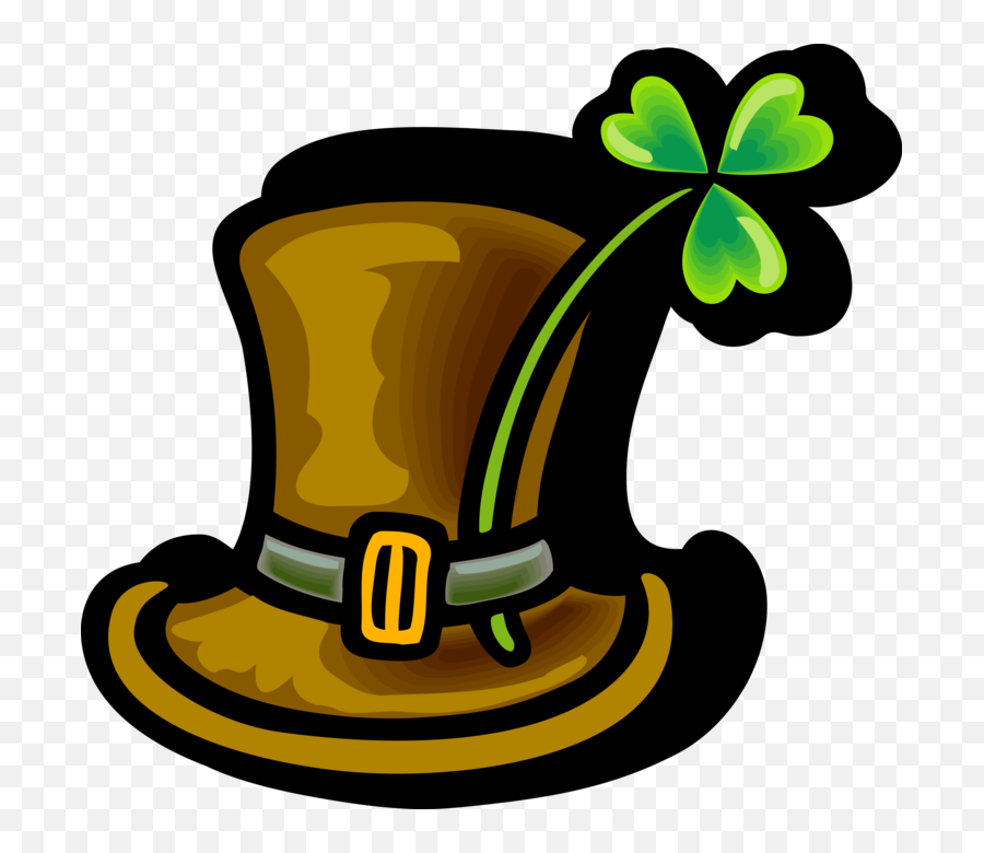 St Patricku0027s Day Hat With Shamrock Royalty Free Vector Clip - St Day Png Trevo,St Patrick Day Png