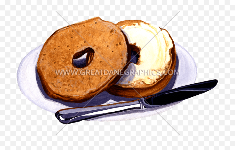 Bagel U0026 Cream Cheese Production Ready Artwork For T - Shirt Snack Cake Png,Bagel Transparent