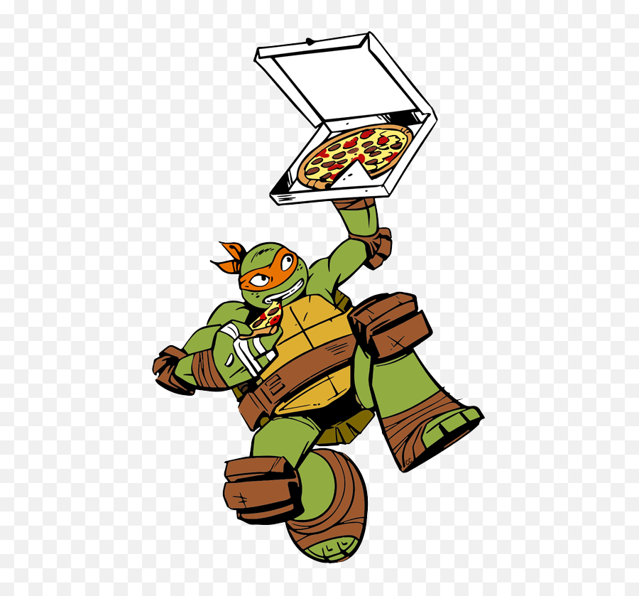 Download Hd Teenage Mutant Ninja - Michelangelo Ninja Turtle Pizza Png,Michelangelo Png