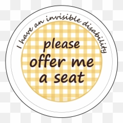 Invisible Disability Badge Picnic - Lucky Seven Png,Invisible Png