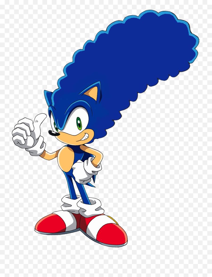 Marge Simpson - Sonic With Marge Hair Hd Png Download Sonic The Hedgehog 2 3,Marge Simpson Png