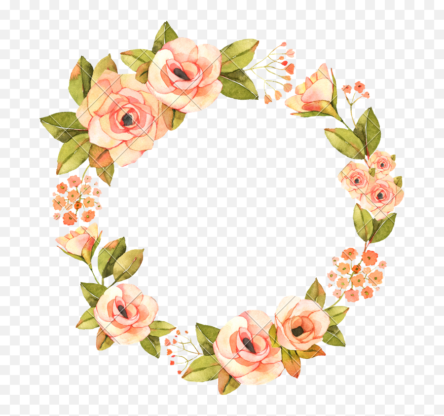 Watercolor Flower Wreath Png Picture 2230658 - Watercolor Wreath Flower Png,Wreath Png
