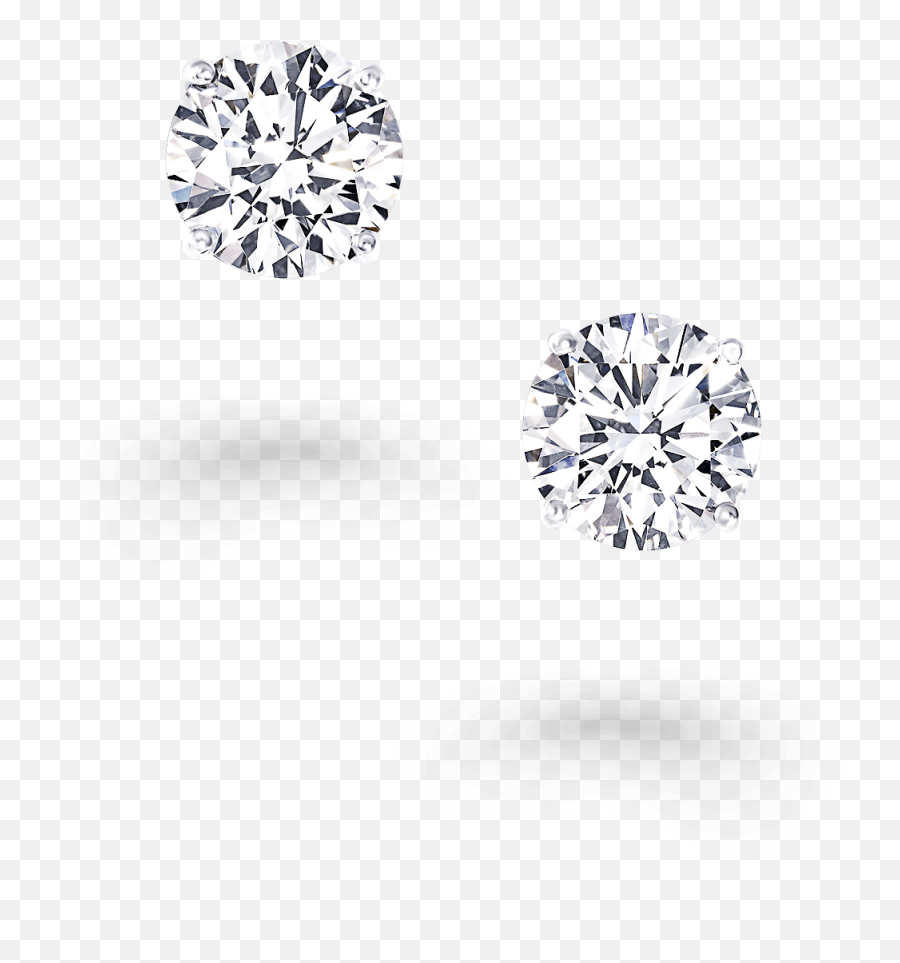 Round Diamond Stud Earrings - Diamond Stud Transparent Png,Diamond Earrings Png