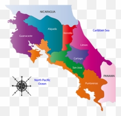 Costa Rica Map Png Image - Heredia Costa Rica Map,Costa Rica Png