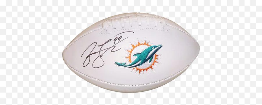 Jason Taylor Autographed Miami Dolphins Logo Football - Football Autographed Paraphernalia Png,Miami Dolphins Logo Png