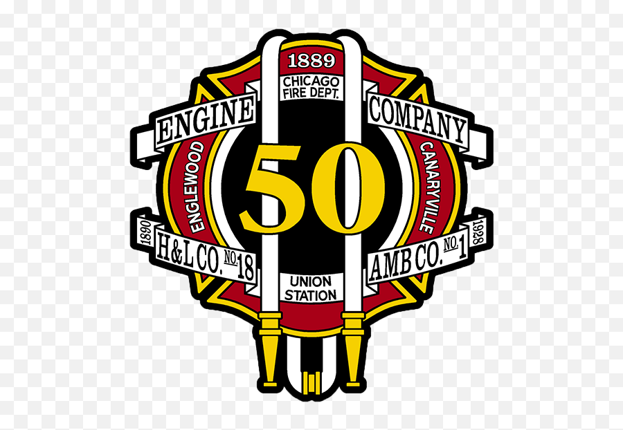 Chicago Fd Engine 50s Decal - Chicago Fire Department Png,Chicago Fire Department Logo