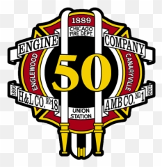 Chicago Fd Engine 50s Decal - Chicago Fire Department Png,Chicago Fire Department Logo