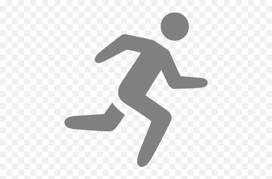 Gray Running Icon - Running Man Icon Png,Running Icon Png