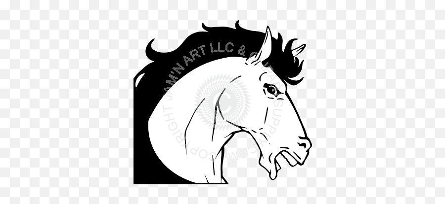 Mustang Head With Mouth Open - Kickball Clipart Png,Mustang Logo Clipart