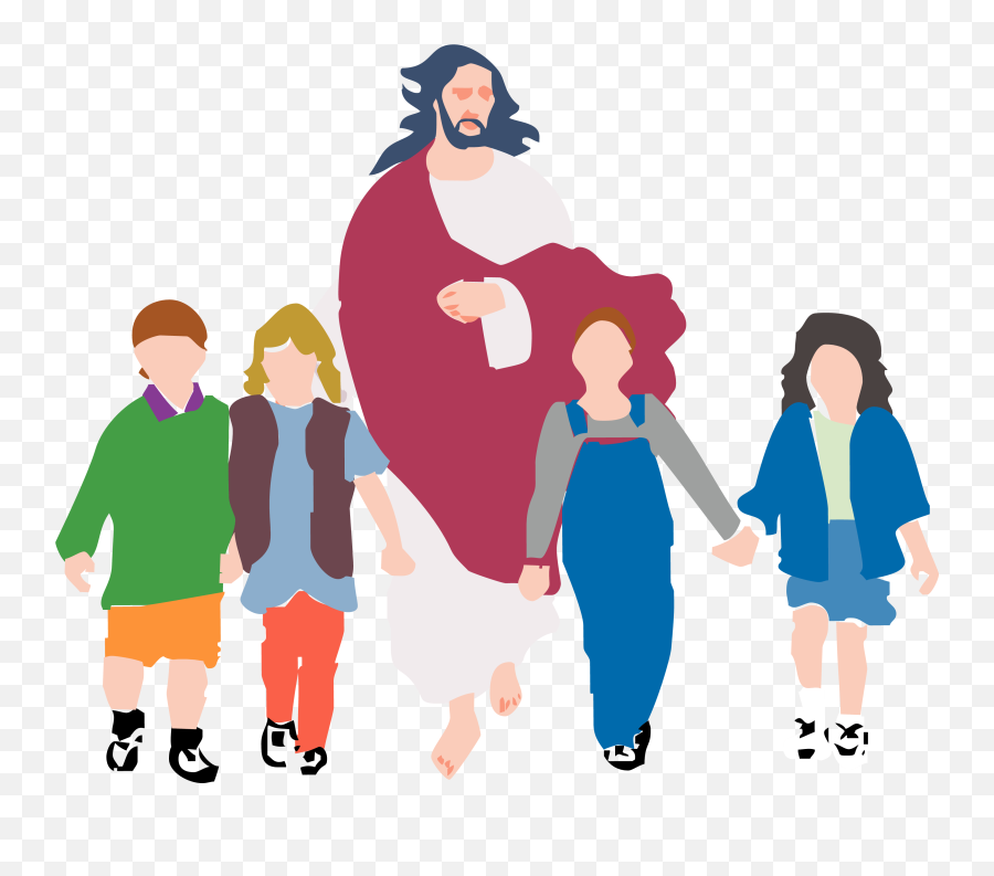 God Clipart Jesus Transparent Free For - Kids Walking With Jesus Png,Jesus Silhouette Png