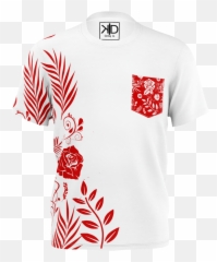 Mens Floral Pocket T - Long Sleeve Png,Shirt Pocket Png