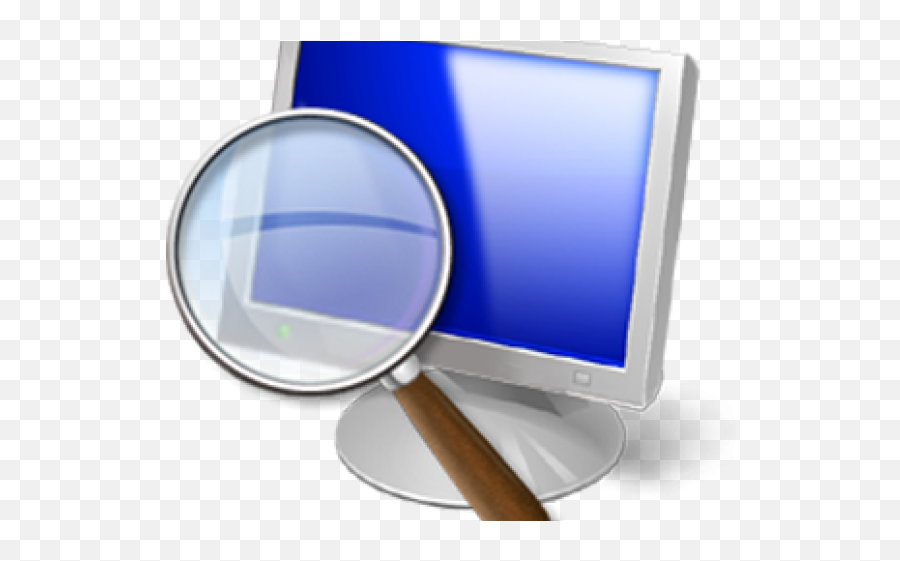 Computer With Magnifying Glass Icon Hd Png Download - Full Loupe,Magnifine Glass Icon