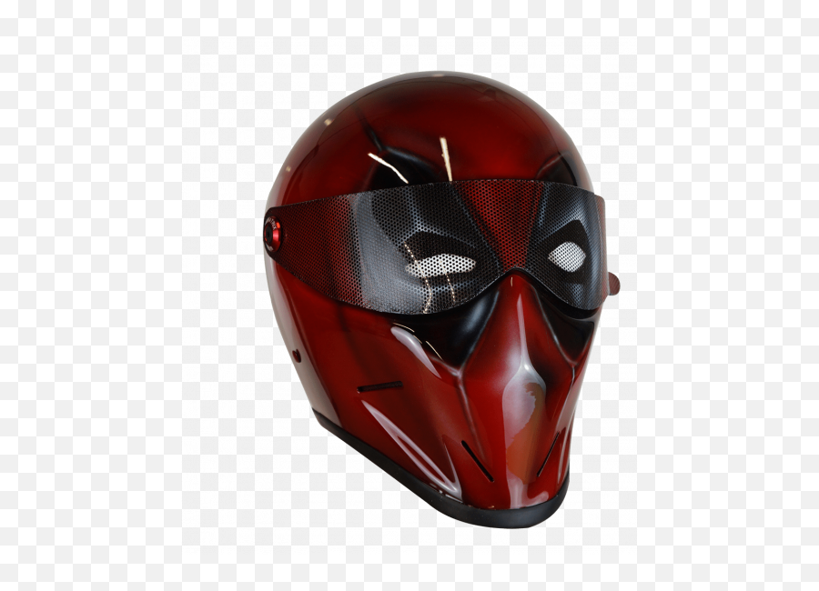 Deadpool Custom Airbrushed Motorcycle Helmet - Custom Deadpool Motorcycle Helmet Png,Icon Mainframe Skull Helmet