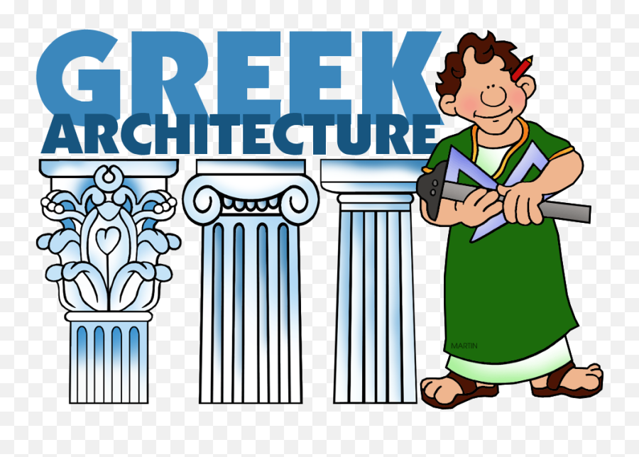 Architecture Clip Art By Phillip Martin Greek - Ancient Greek Architecture Clipart Png,Greek Column Png