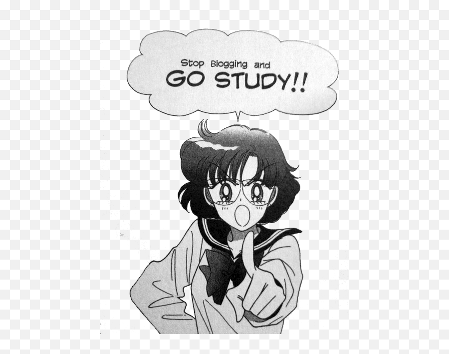 Anime 1314507 Blog Bow And Sailor Moon - Stop Blogging And Go Study Png,Sailor Mercury Icon