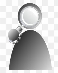 Abstract Person With Loupe Icon - Magnifying Glass png