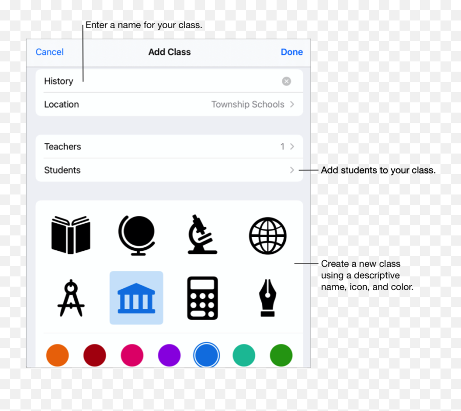 Add Edit Remove And Delete Classes In Schoolwork - Apple Dot Png,Google Classroom App Icon