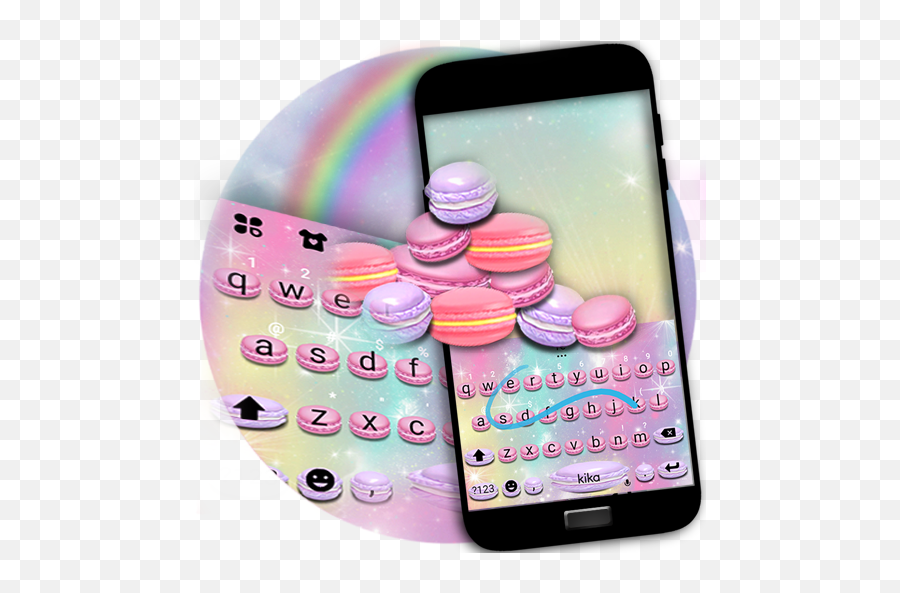Updated Sweet Macarons Keyboard Theme Pc Android App - Girly Png,How To Change Icon Size On Samsung Galaxy S5