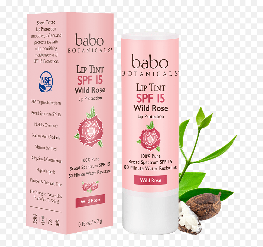 Lip Tint Conditioner Spf15 Wild Rose - Babo Botanicals Lip Tint Conditioner Spf 15 Png,Pure Css Animation Saving Icon