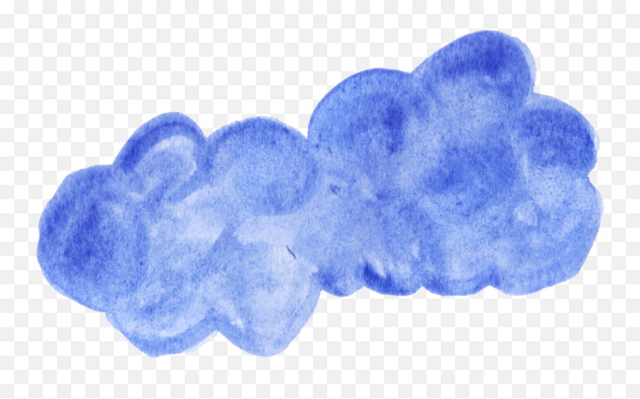 Blue Watercolor Clouds Transparent - Transparent Blue Watercolor Clip Art Png,Clouds With Transparent Background