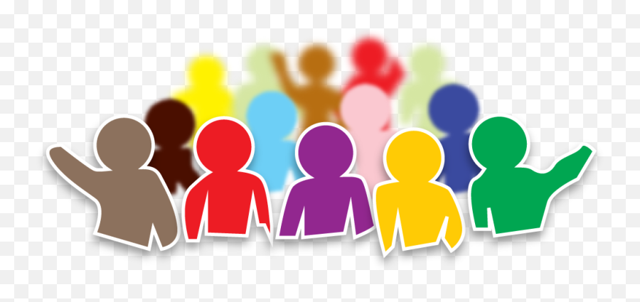 Download Hd Simple Graphic Design Of A Crowd People In - Simple Group Of People Cartoon Png,Crowd Of People Png