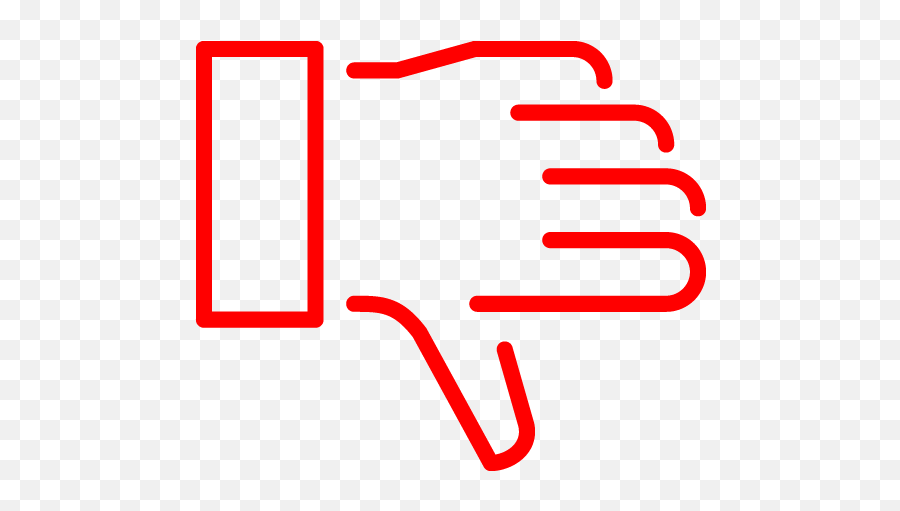 Red Thumb Down Icon - Free Red Thumb Icons Purple Thumbs Down Icon Png,Youtube Thumbs Up Icon