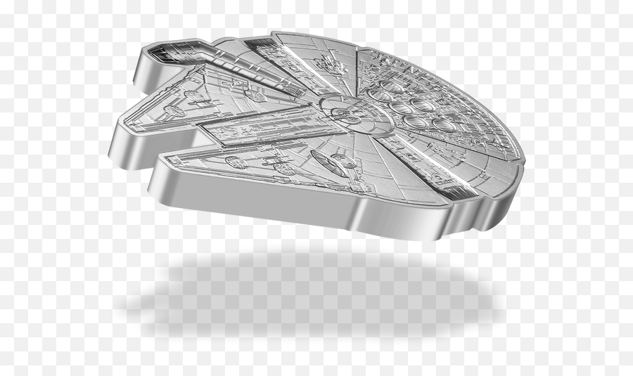 Millennium Falcon 3oz Silver Coin New Zealand Mint - New Zealand Mint Millennium Falcon Shaped Coin Png,Millennium Falcon Icon