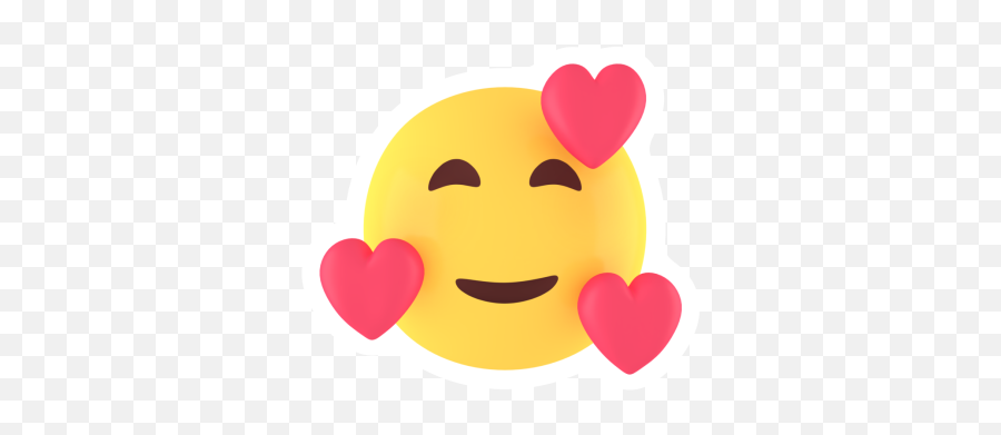 Smiling Face With Hearts - Royaltyfree Gif Free Heart Emoji Smile Gif Png,Smile Emoji Transparent