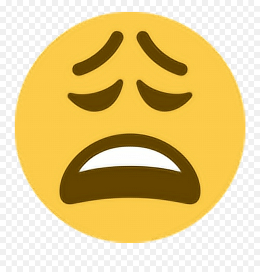 Download Tired Sleepy Upset Unhappy Ugh - Weary Emoji Twitter Png,Sleepy Emoji Png